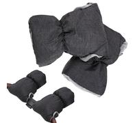 SUPVOX Guanti per Passeggino in Pile Invernali Muffole Antigelo Bottoni Automatici Scaldamani Caldo per Carrozzina e Passeggiate Autunno/Inverno 1 Paio Colore Grigio Scuro