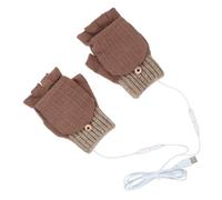 SUPVOX Guanti Riscaldati USB Regolabili in Pile Moffole Termiche Fingerless per Sport Invernali e Attività Outdoor
