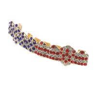 SUPVOX Hop US Upper of Accessory cap for Independence Teeth Adults Men Red with Rhinestone Day Non-Piercing & Grill American July Menbling - Jewelry Costume Style Fourth Fake
