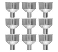 SUPVOX Imbuto Inossidabile Mini a Bocca Larga per Bottiglie, Set da 10 Piccoli Imbuti in Acciaio per Olio e Vino, Utensile da Cucina Riutilizzabile per Uso Domestico e Travaso