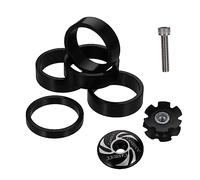 SUPVOX Kit Distanziali Forcella Bici Materiale Resistente con Cuscinetti Lubrificati Kit Installazione Accessori per Mountain Bike Protezione Cuscinetto e Movimento Fluido Colore Nero