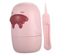 SUPVOX Kit Manicure Bebè Rosa, in Abs e Acciaio Inox Lima e Pinzetta, Custodia Graziosa per Shower, Cura Sicura delle Unghie