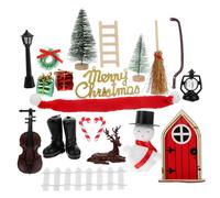 SUPVOX Kit Natalizi in Miniatura Decorazioni Per Case Delle Bambole Mini Per Layout Casa Delle Bambole Decorazioni Da Te Per Case Natalizie in Miniatura