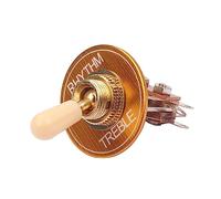 SUPVOX Kit Placche Interruttori per Chitarra Elettrica, Anello Ritmo Treble in Lega di Alluminio e Rame Oro, Migliora Prestazioni Pickup, per Sostituzione e Fai-Da-Te