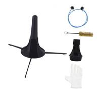 SUPVOX Kit Pulizia Tromba Guanto in Plastico e Metallo e Sordina Supporto 5 Pezzi Spazzole Valvole per Manutenzione Strumenti a Ottoni