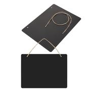 SUPVOX Lavagna Cancellabile a Secco Bifacciale da 23x17 Cm in Legno con Cordino da Appendere, Mini Lavagna Sospesa per Bar, Matrimoni, Feste e Decorazioni per Ufficio