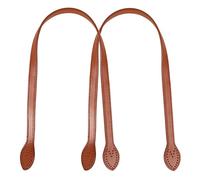 SUPVOX Manici in Pelle Sintetica per Borse Donna 60cm, Marrone | Confezione da 2 Pezzi, Superficie Liscia Rilievo Foglia, per Restauro e Riparazione di Borse e Tote