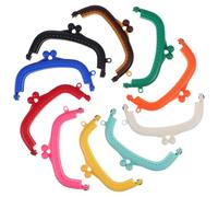 SUPVOX Manici per Borsa Portamonete in Plastica Chiusura a Telaio Curvo Set da 10 Pezzi Colorati per Realizzazione Fai da Te Accessori Resistenti per Borse Artigianali