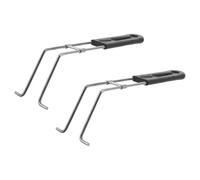 SUPVOX Maniglia di Ricambio per Cestello Friggitrice in Acciaio Inox 2 Pezzi, Manico Ergonomico Antiscottatura per Anello Uova e Pentole da Cucina, Resistente a Corrosione e