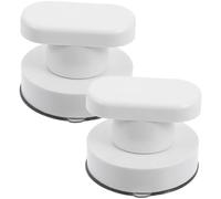 SUPVOX Maniglie a Ventosa per Porte Doccia e Armadietti, Set 2 Pezzi, Maniglia senza Foratura in Plastica Bianca, Presa Antiscivolo per Bagno, Frigorifero, Cassetti e Coperchi Toilette