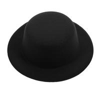 SUPVOX Mini Cappelli Fascinator per Bambole, Cappelli a Cilindro Neri per Artigianato e Feste a Tema