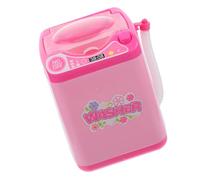 SUPVOX Mini Lavatrice Giocattolo Rosa per Elettrodomestico Simulato Senza Batterie Educativo per Ragazzi e Ragazze Lavatrice Elettrica Miniatura con Rotazione e Simulazione per Giochi