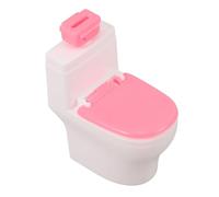SUPVOX Miniatura Toilette per Bambole con Porta Carta Realistica in Plastica Sicura Giocattolo Educativo per Accessorio Casa delle Bambole Regalo per Addestramento Vasino
