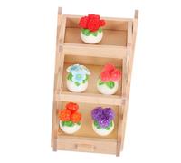SUPVOX Miniature Piante in Vaso per Casa delle Bambole con Supporto in Bonsai Artificiali Dettagliati Decorazioni Verdi Compatte per Interni e Regalo