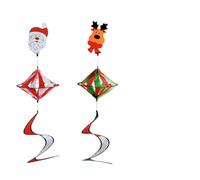 SUPVOX Mulini a Vento Sospesi Natalizi 2 Pezzi Girandola Luminosa Colorata per Decorazioni Creative di Babbo Natale Ciondoli da Appendere per Casa Cortile e Feste di Natale