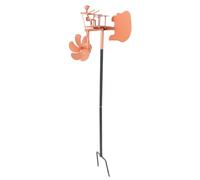 SUPVOX Mulino Vento Tamburo Rotante in Metallo Decorazione da Giardino Unica per Cortili Prati e Parchi Esterni