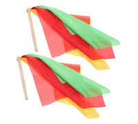 SUPVOX Nastro Bastone in Legno Con Sciarpe Colorate Bacchetta Per Danza Ritmica Ginnastica Artistica Accessorio Per Ragazzo Ragazza Piccoli e Ballerini