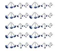 SUPVOX Occhi di Vetro per Artigianato 100 Pezzi Occhi di Sicurezza Realistici per Bambole e Peluche Sfumature Blu Assortite da 3 a 12 MM per Lavori di Infeltrimento ad Ago e Uncinetto