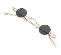 SUPVOX Occhiali da Sole Retrò Rotondi Unisex Montatura Piccola in PC e Metallo, Struttura Resistente e Design Leggero per Attività All'aperto e Feste
