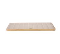SUPVOX Organizer in Bambù per Cinturini Orologi da Uomo Coperchio Acrilico Trasparente, Scatola Porta Cinturini 4 Scomparti Regolabili, Custodia Espositore per Accessori Orologi