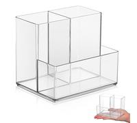 SUPVOX Organizer Porta Cosmetici Multifunzionale e Resistente in Acrilico per Pennelli Make Up Scomparti Divisori Multipli per Scrivania Casa o Ufficio
