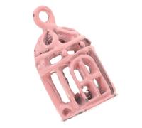 SUPVOX Ornamenti a Gabbia Per Uccelli Di Gabbia Per Uccelli in Miniatura Mini Gabbia Per Uccelli Mini Gabbia Per Uccelli Rosa Ferro Da Stiro