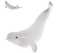 SUPVOX Ornamenti di balene bianche giocattoli balena figure di animali oceanici giocattoli di animali marini animale dell'oceano giocattolo dell'oceano plastica Grigio