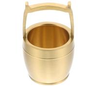 SUPVOX Ornamento in Ottone a Secchiello Portafortuna, Decorazione da Tavolo Creativa per Ufficio e Casa, Figura Artigianale Piccola per Scrivania e Ambienti Interni