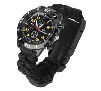 SUPVOX Orologio da Montagna con Cinturino in Corda Paracadute Resistente, Multifunzionale con Bussola e Termometro, per Caccia e Attività Notturne All'aperto