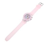 SUPVOX Orologio da Polso per Cartone Animato Unicorno Cinturino in Silicone Luminoso Rosa Chiaro Orologio Analogico Sicuro e Comodo per Ragazze e Ragazzi Studenti