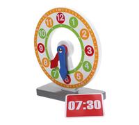 SUPVOX Orologio Didattico in Legno per Giocattolo Educativo per Imparare a Leggere Simulazione con Numeri Colorati Stimola Lo Sviluppo Cognitivo Comprensione del Sicuro e Resistente in