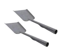 SUPVOX Palette per Carbone da Barbecue in Ferro senza Manico, Set da 2 Pale Leggere e Compatte per Cenere e Carbone, Attrezzi per Caminetto e Barbecue, Uso Domestico e Outdoor
