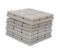 SUPVOX Pannelli Fonoassorbenti in Schiuma Densità 4 Pezzi 25x25x5 Cm Isolamento Acustico Per Registrazione e Uffici Riduzione Rumori Ed Eco Pannelli Insonorizzanti Grigi