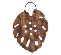 SUPVOX Pannello per Piante in Legno con Design Forma Corno e Foglie Monstera Espositore da Parete per e Esterni Decorazione per e Uffici