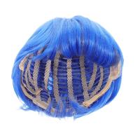SUPVOX Parrucca Blu Per Ragazzo Ragazza Con Frangia Acconciatura Sintetica Corto Per Cosplay Feste Di Halloween e Costume Unisex Per Ragazzi e Ragazze