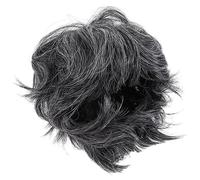 SUPVOX Parrucca Corta e Soffice da Uomo Anziano, Parrucca Sintetica Traspirante per Cosplay e Spettacoli Teatrali, Accessorio per Feste a Tema e Fotografia,