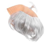 SUPVOX Parrucca Cosplay Uomo Calvo in Vinile Argento, Design Realistico e Traspirante, Accessorio Riutilizzabile per Feste di Halloween e Spettacoli Divertenti