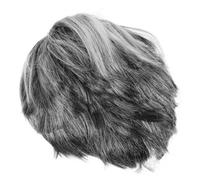 SUPVOX Parrucca da Vecchio Sintetica per Costume Halloween Parrucchiere Parrucca Corta da Uomo Accessori per Feste da Cosplay per Donne Capelli Grigi Chiari