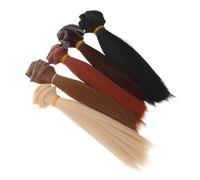 SUPVOX Parrucche per Bambole Bjd 15 CM Lisce Resistenti al Calore Chioma Sintetici per Fai da Te Accessori per Creazione e Sostituzione Chioma per Cosplay e Decorazioni Eventi