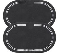 SUPVOX Patch per pedale singolo per grancassa, 2 pezzi, 15,5 x 8,9 cm, autoadesivo, accessori per strumenti a percussione, toppa nera per batteria di ricambio