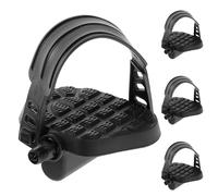 SUPVOX Pedali per Bici Stazionaria Antiscivolo 9/16" con Cinghie Set da 4 Pezzi in Materiale Robusto Compatibili con Cyclette da Palestra per Esercizi a Casa e Allenamento Indoor