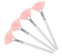 SUPVOX Pennelli Ventaglio per Make Up Viso 4 Pezzi in Plastica e Nailon, per Blending e Applicazione per Artisti del Cosmetico e Uso Quotidiano