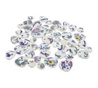 SUPVOX Piastrelle per Mosaico in Ciottoli Piatti, Materiali Decorativi per Progetti Diy, Tessere Esotiche per Superfici Piane e Creazioni Artigianali