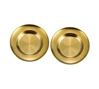 SUPVOX Piatti Acciaio Inox 2 Pezzi Dorati 17 CM per Stoccaggio e Pasta Servizio
