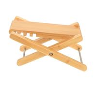 SUPVOX Poggiapiedi per Chitarra in Bamboo Naturale Regolabile in Quattro Pieghevole e Portatile Sgabello Pratico per Chitarristi Supporto Ergonomico per Corretta