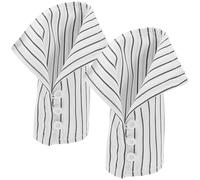 SUPVOX Polsini Staccabili Eleganti a Righe Bianche e Blu, Polsini Decorativi Unisex in Cotone Poliestere Traspirante, Accessori Moda Versatili per Camicie Formali e Casual