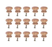 SUPVOX Pomelli in legno per mobili, cassetti, maniglie con vite, per caffè, hotel, ristorante, decorazione per la casa (stile piccolo), 15 pezzi