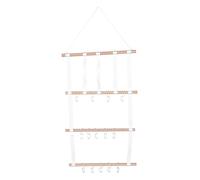 SUPVOX Porta Fiocco Per Capelli Da Bambina Organizer Per Accessori in Legno Naturale e Corda Per Appendere Alla Parete o Dietro La Porta Per Fermagli Pressione Mollette Coccodrillo e Fasc