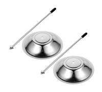 SUPVOX Porta Memo e Porta Assegni in Acciaio Inox 2 Pezzi Base Larga per Scrivania, Supporto per Ricevute e Documenti in Contesto Lavorativo e Ristorazione