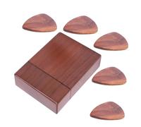 SUPVOX Porta Plettri Per Chitarra in Legno Noce Scatola Espositiva Per Plettri Organizer Per Accessori Musicali